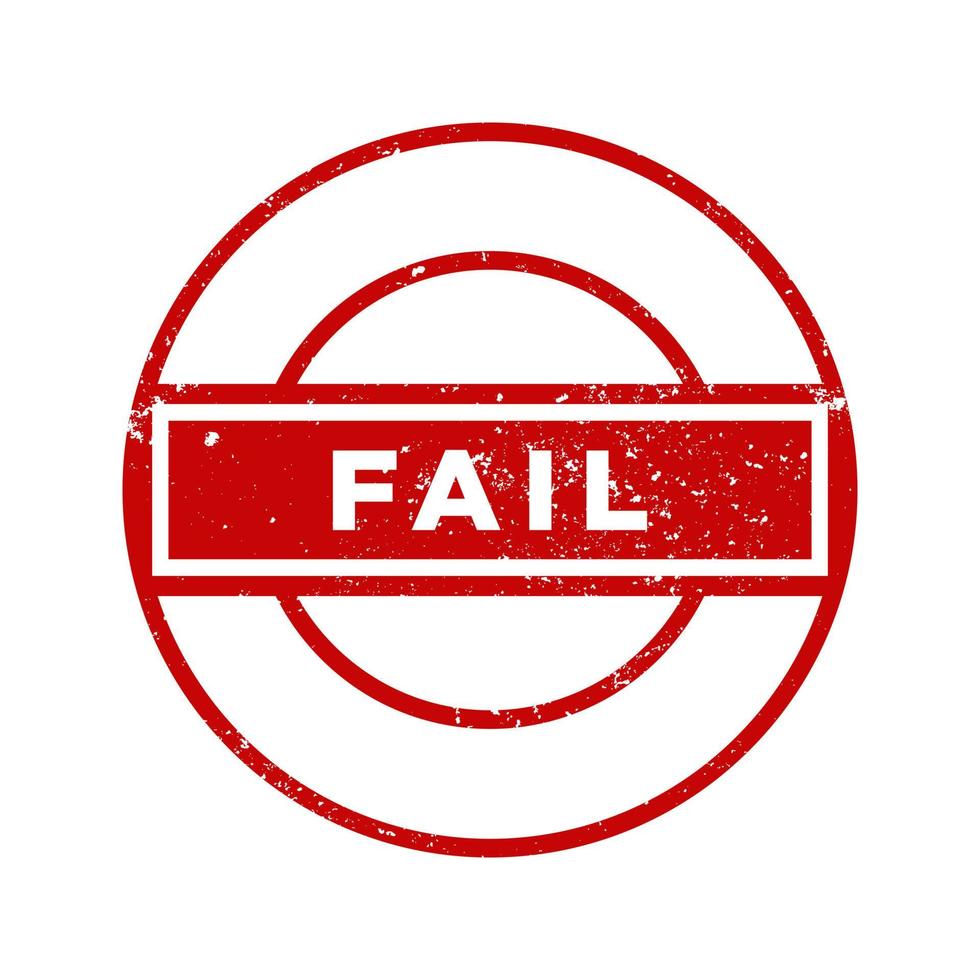 Fail red grunge stamp. Fail stamp or label vector illustration