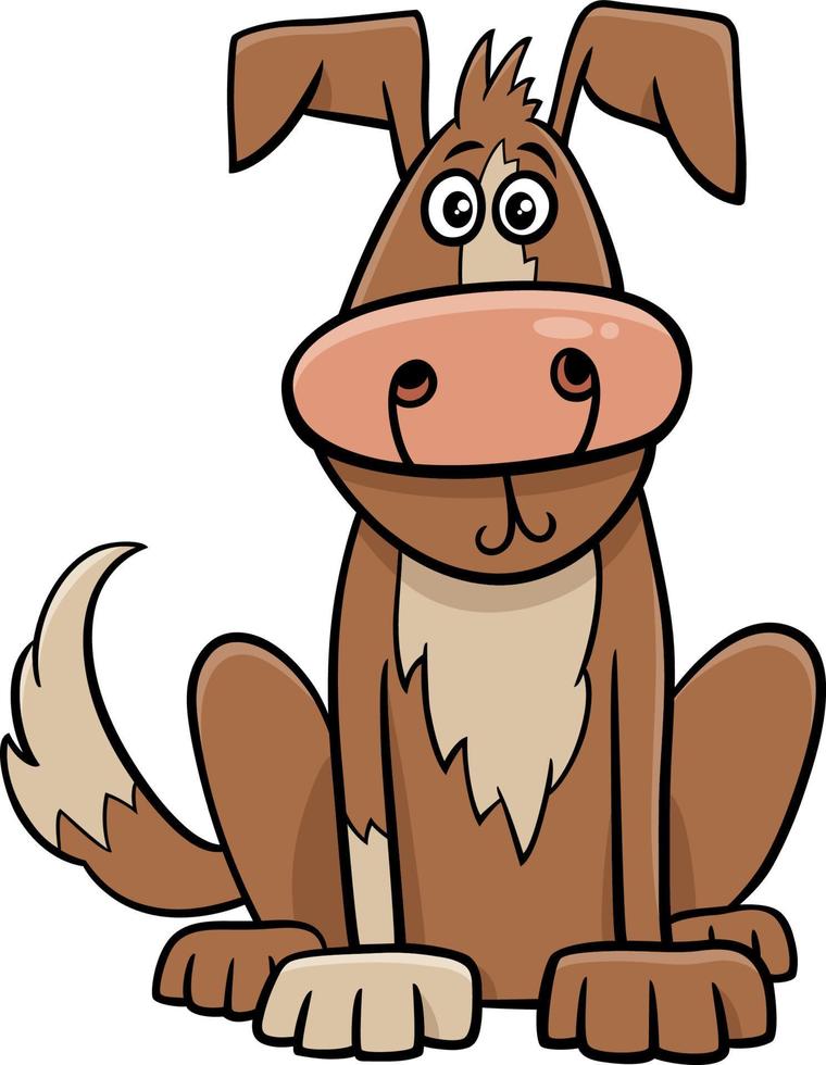 cartoon funny dog comic animal character vector