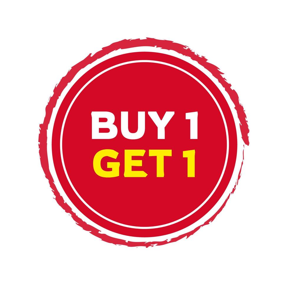 label buy one get one free vector