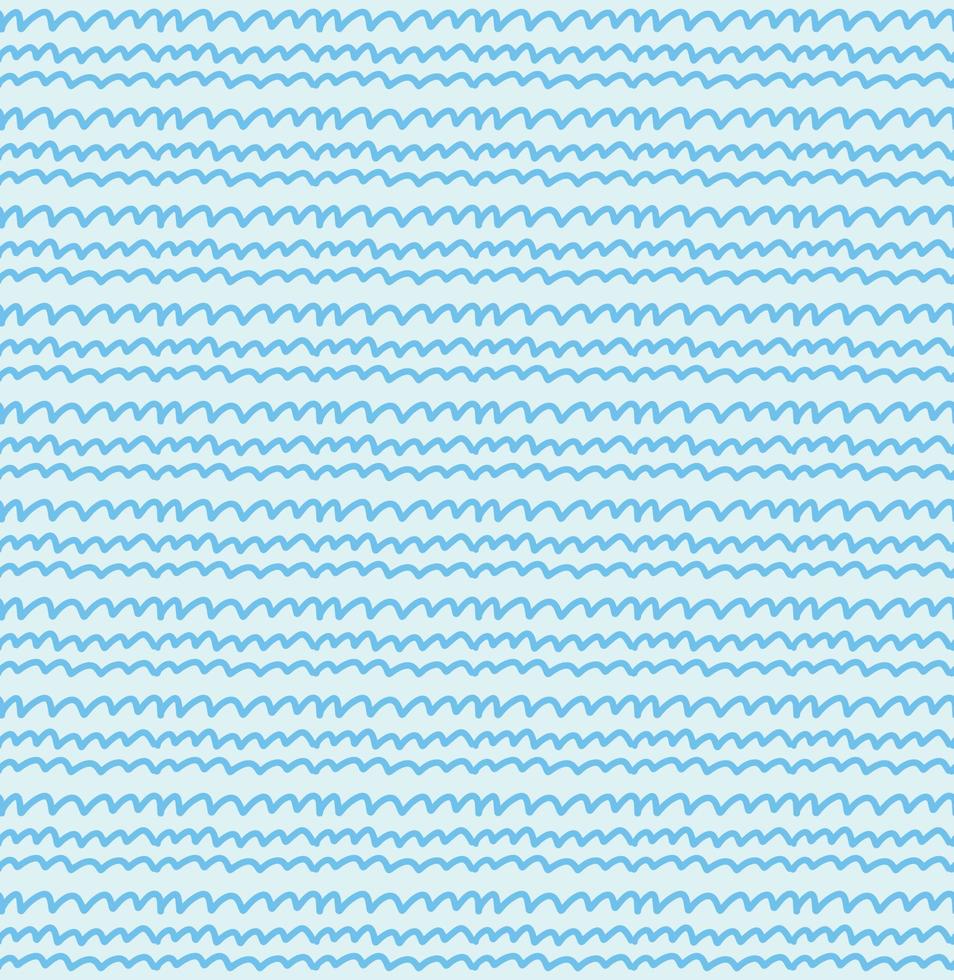 Cute seamless pattern background with hand drawn simple wave doodles. Childish textile design, simple geometric line backdrop. vector