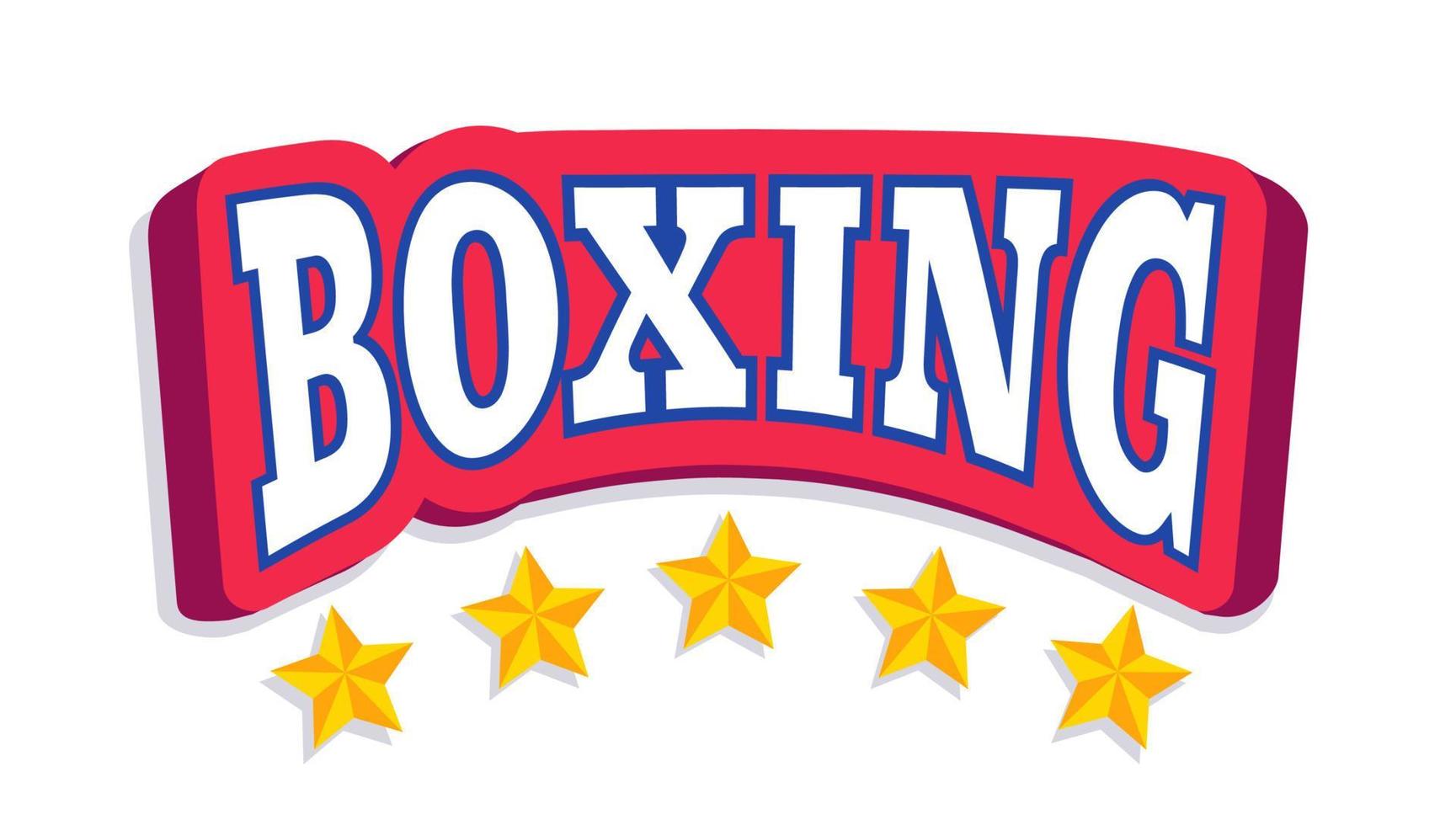 emblema vectorial vintage para boxeo. logo vectorial para el club de boxeo con estrellas. vector