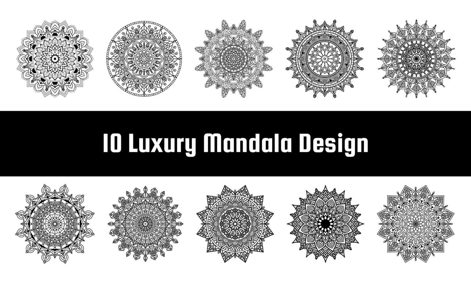 best luxury and premium mandala design bundle. vector