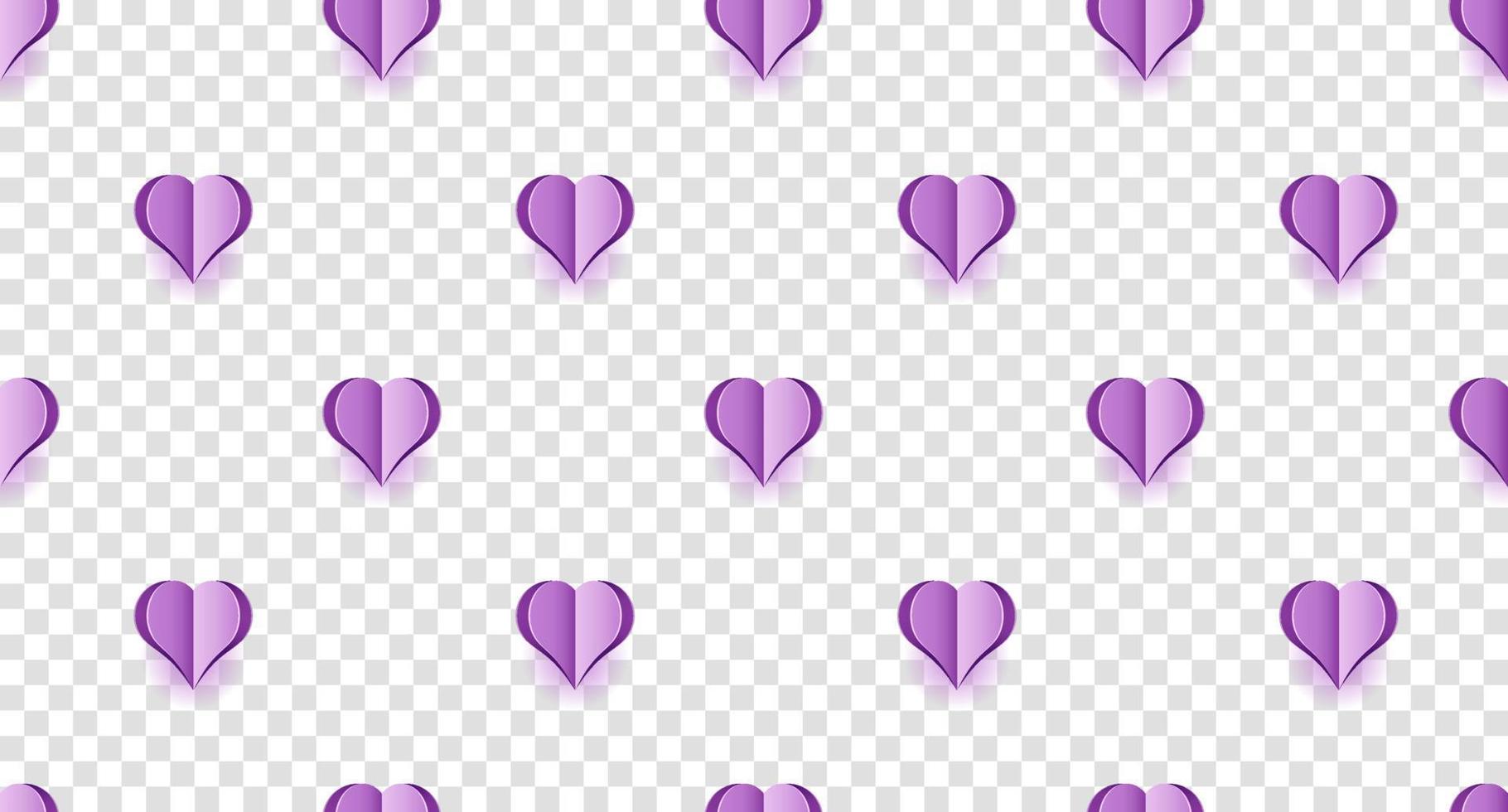 Seamless pattern with purple hearts. Hearts wallpaper. Cute purple hearts seamless texture pattern. Cute seamless pattern. Vector illustration