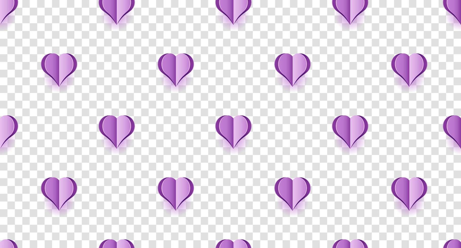 Seamless pattern with purple hearts. Hearts wallpaper. Cute purple hearts seamless texture pattern. Cute seamless pattern. Vector illustration