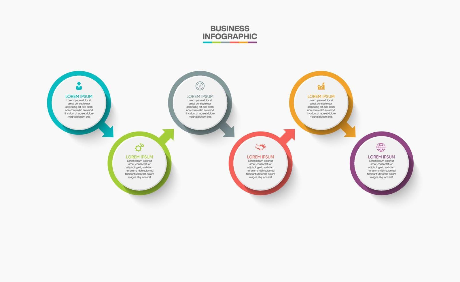 presentación plantilla de infografía empresarial vector