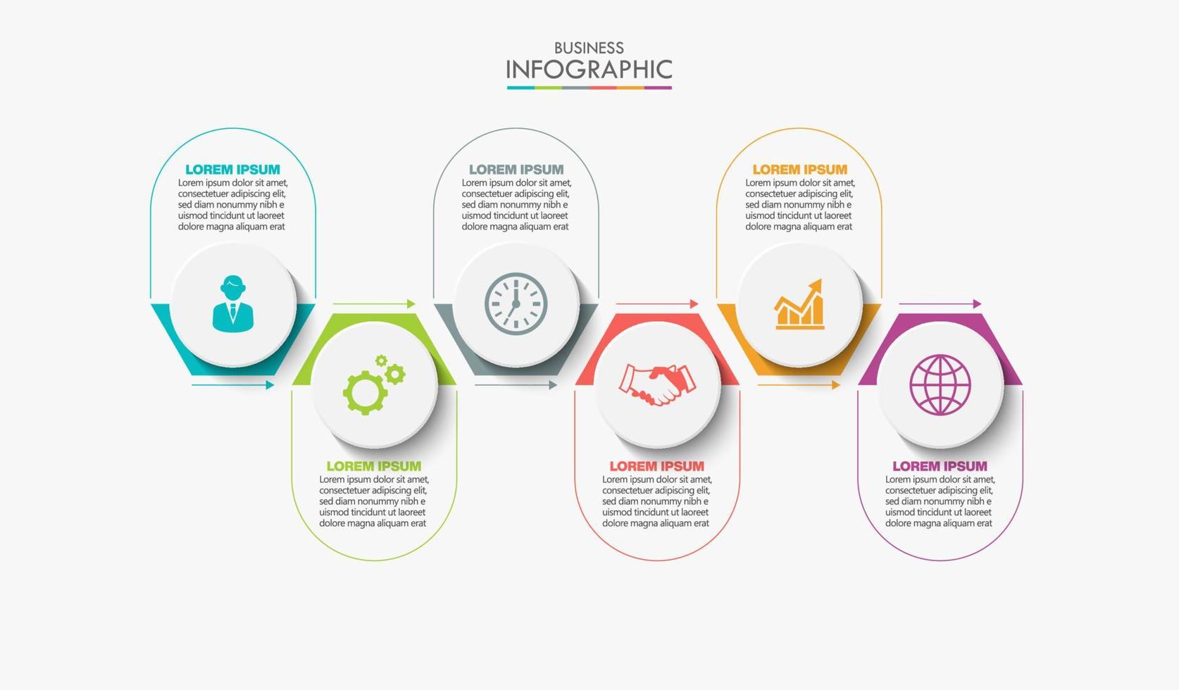 presentación plantilla de infografía empresarial vector