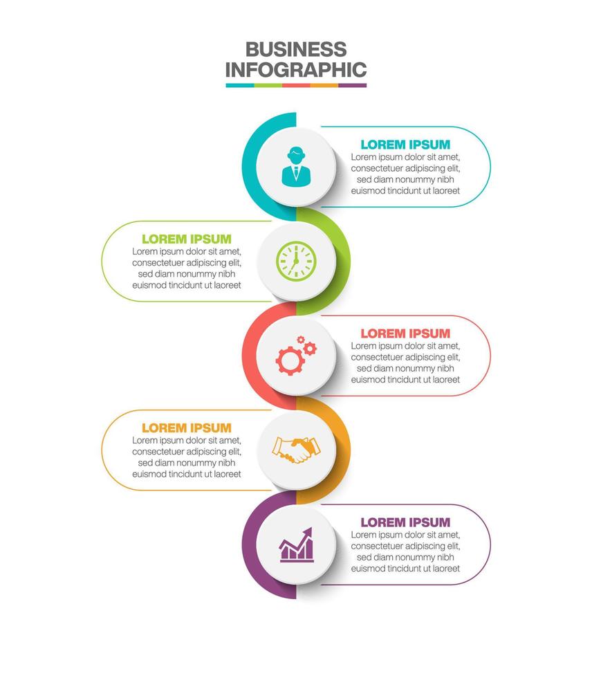 presentación plantilla de infografía empresarial vector