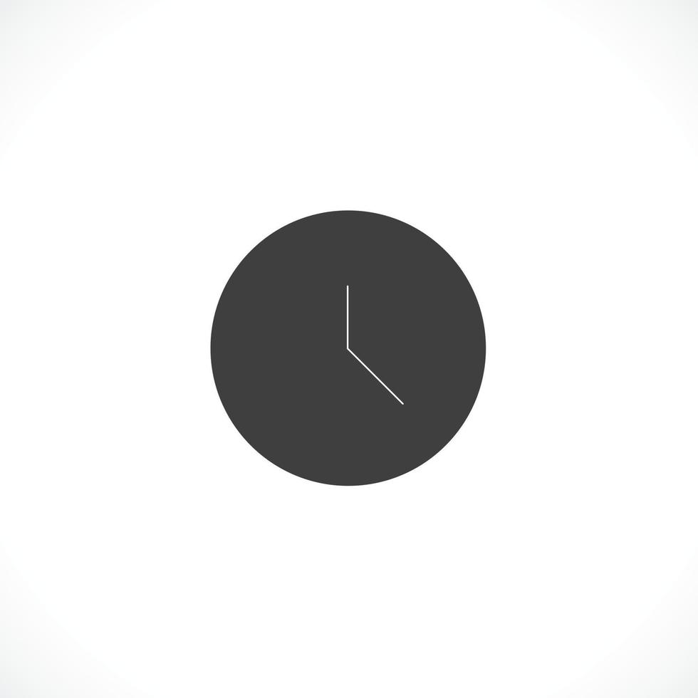 icono de reloj símbolo de tiempo estilo plano vector