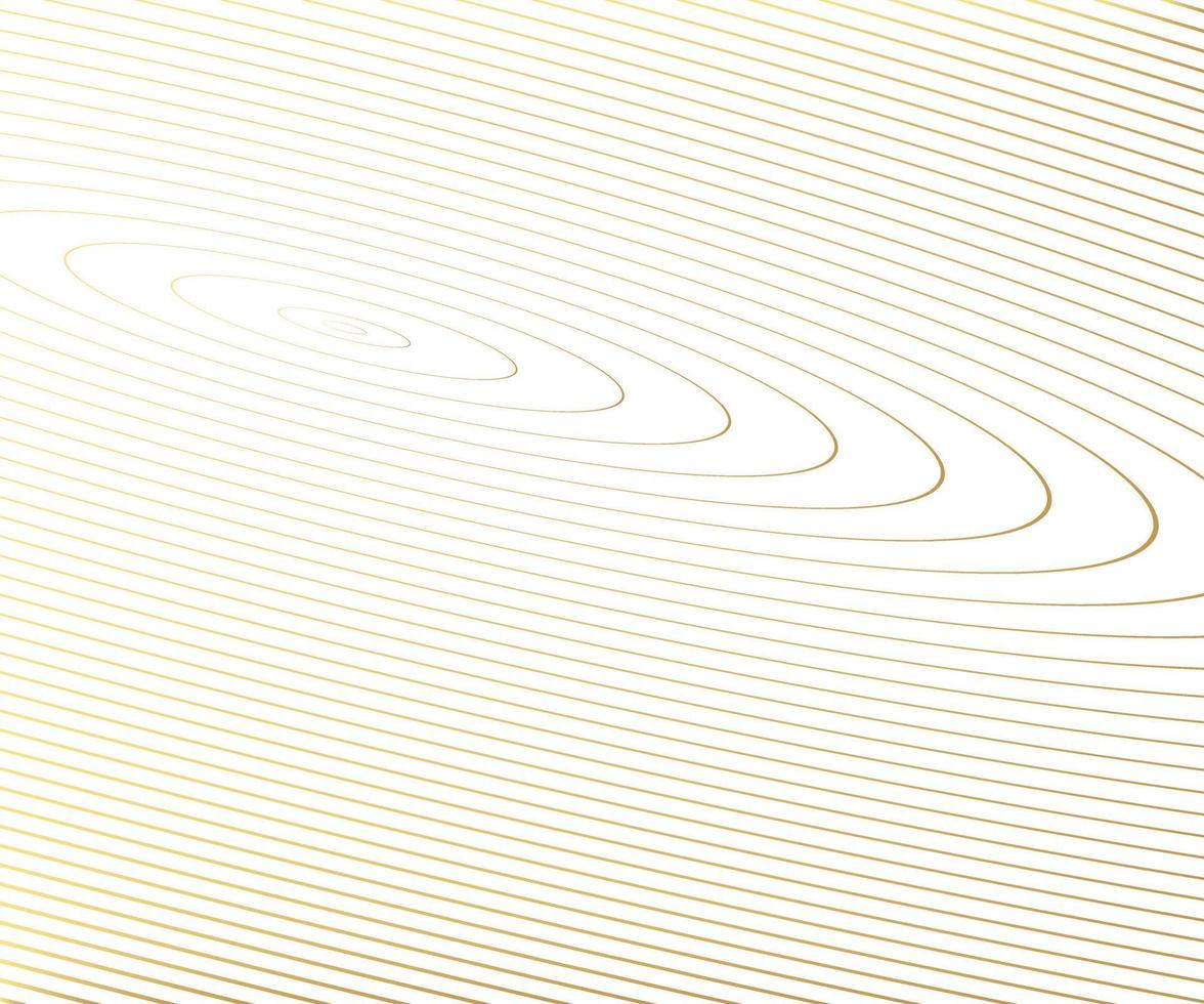 Gold luxurious circle pattern with golden wave lines over. Abstract background, vector illustration