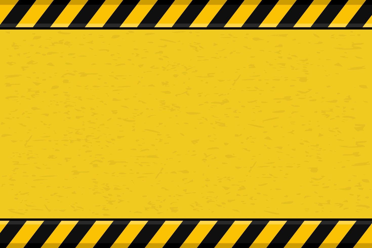 fondo de diseño negro amarillo de señal de advertencia de construcción vector