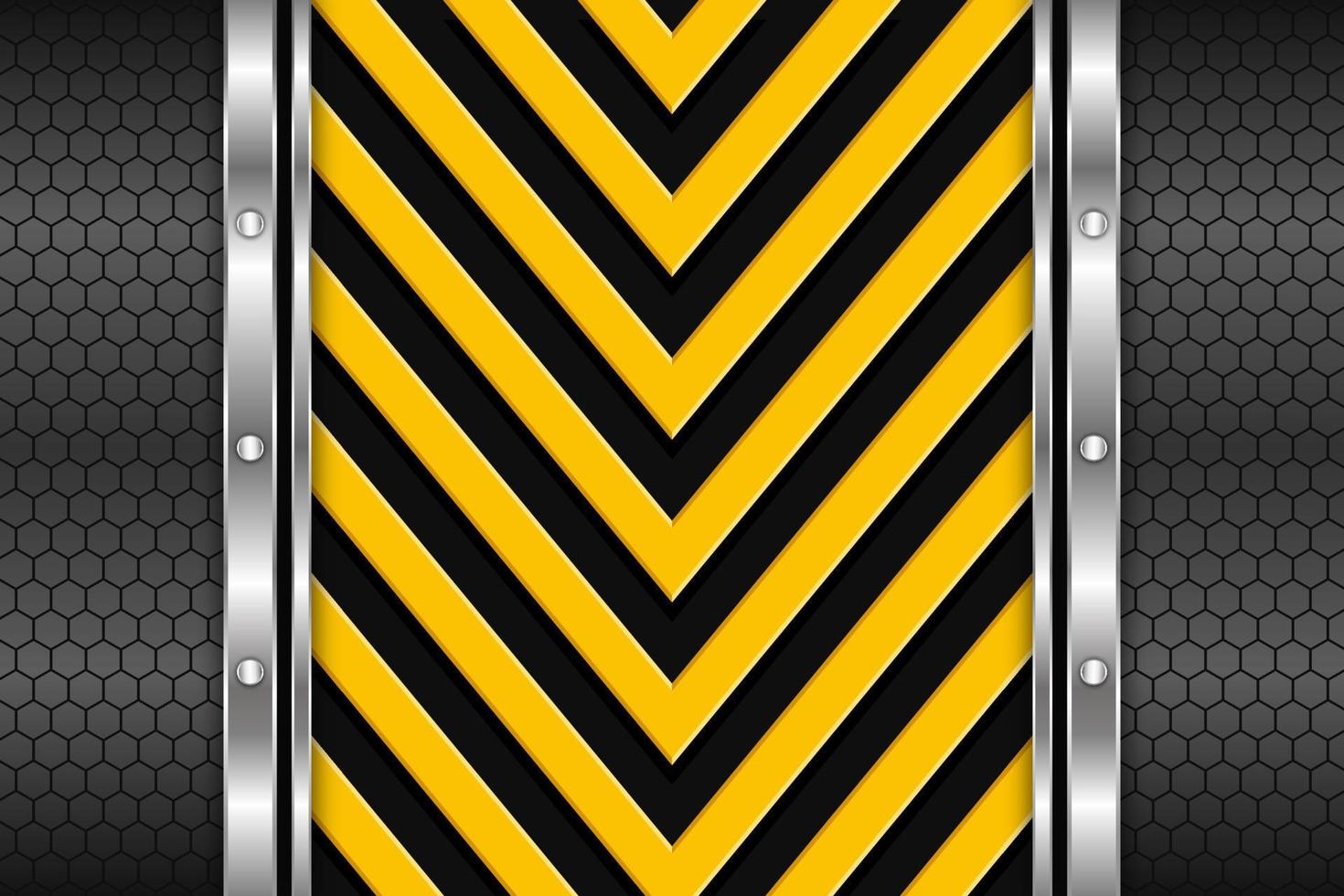 Yellow black arrow line metal texture vectore design background vector