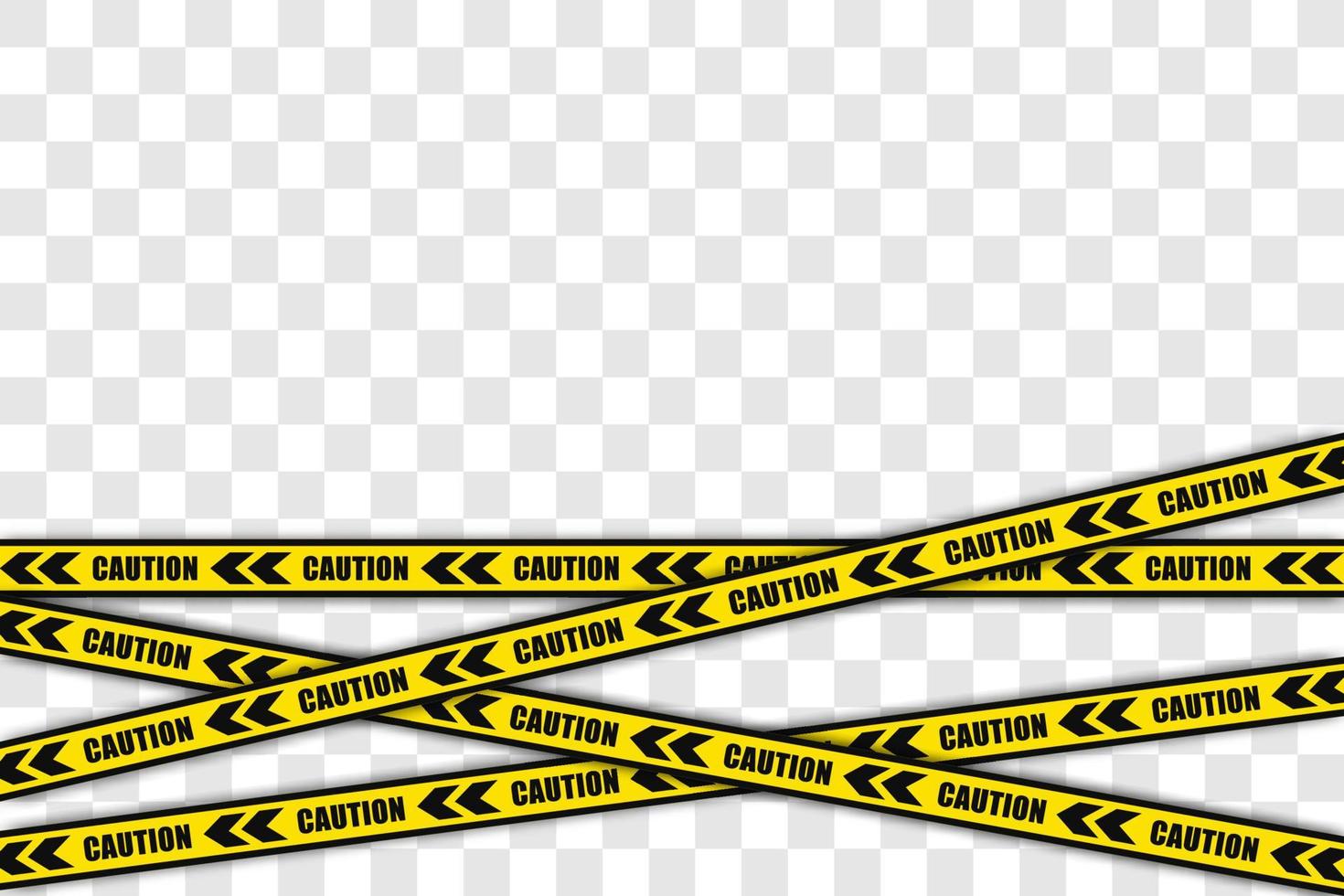 cinta de precaución de línea de policía diseño de vector negro y amarillo