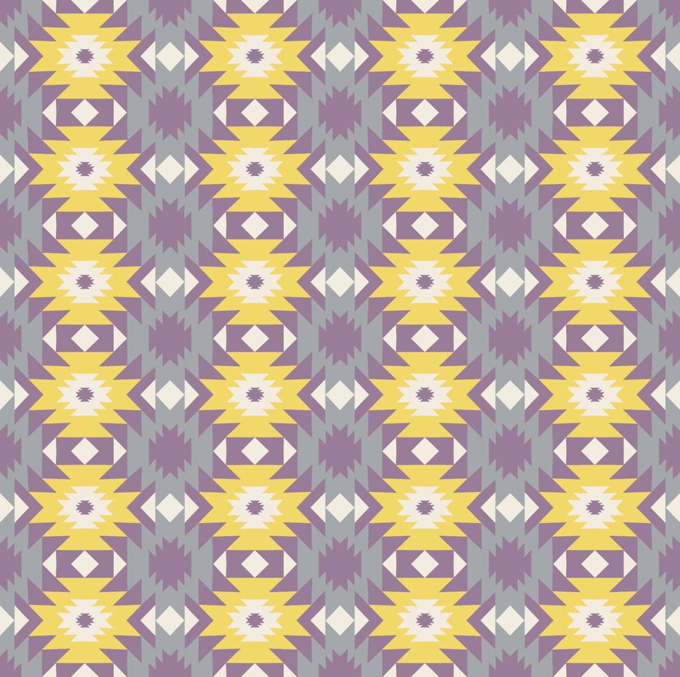 Colorful ethnic tribal geometric shape seamless pattern background. Use for fabric, textile, interior decoration elements, upholstery, wrapping. vector