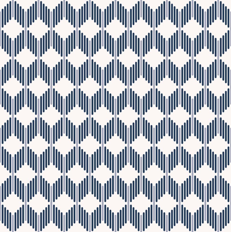 Modern geometric chevron zig zag shape from small line seamless pattern blue color background. Use for fabric, textile, cover, interior decoration elements, upholstery, wrapping. vector