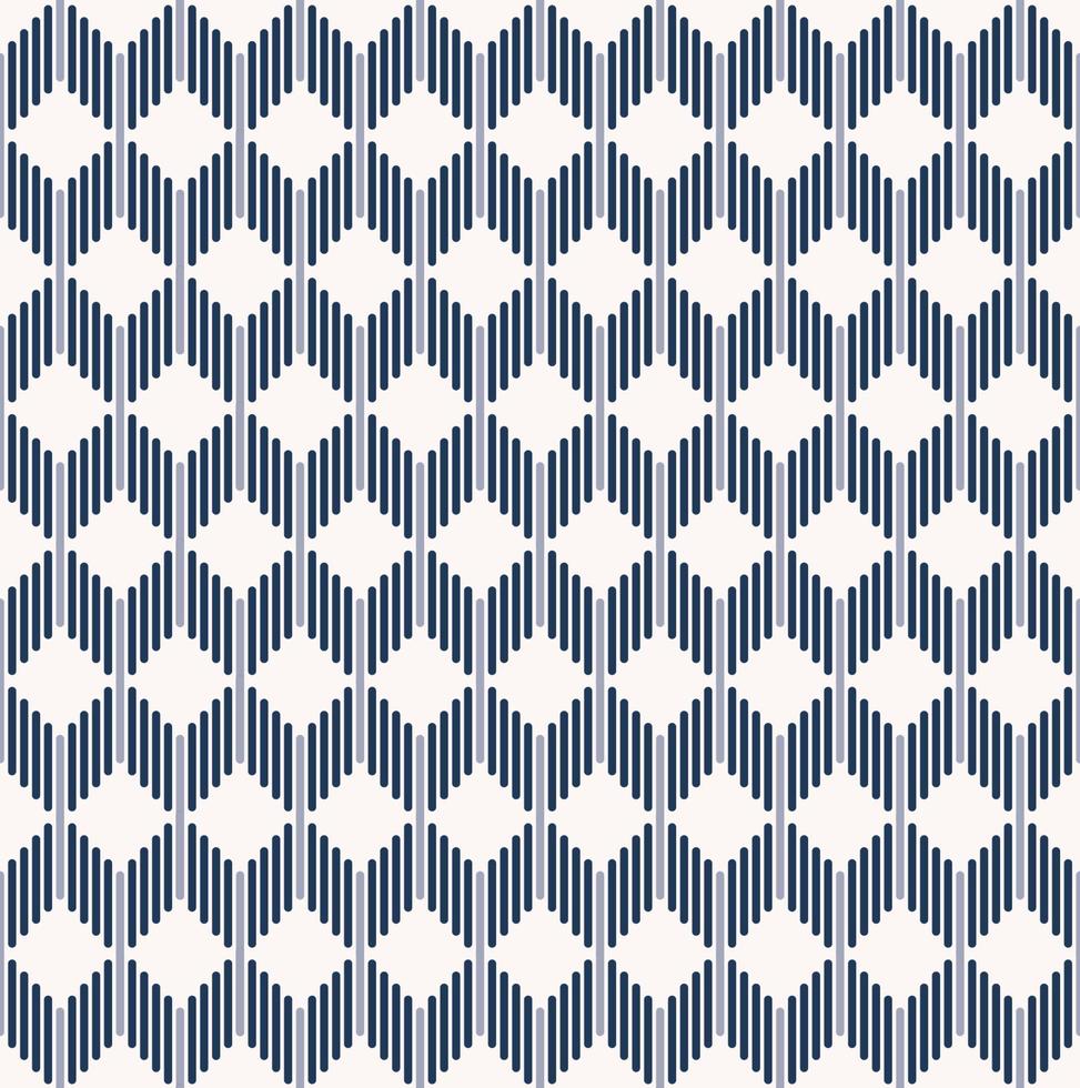 Modern geometric chevron zig zag shape from small line seamless pattern blue color background. Use for fabric, textile, cover, interior decoration elements, upholstery, wrapping. vector