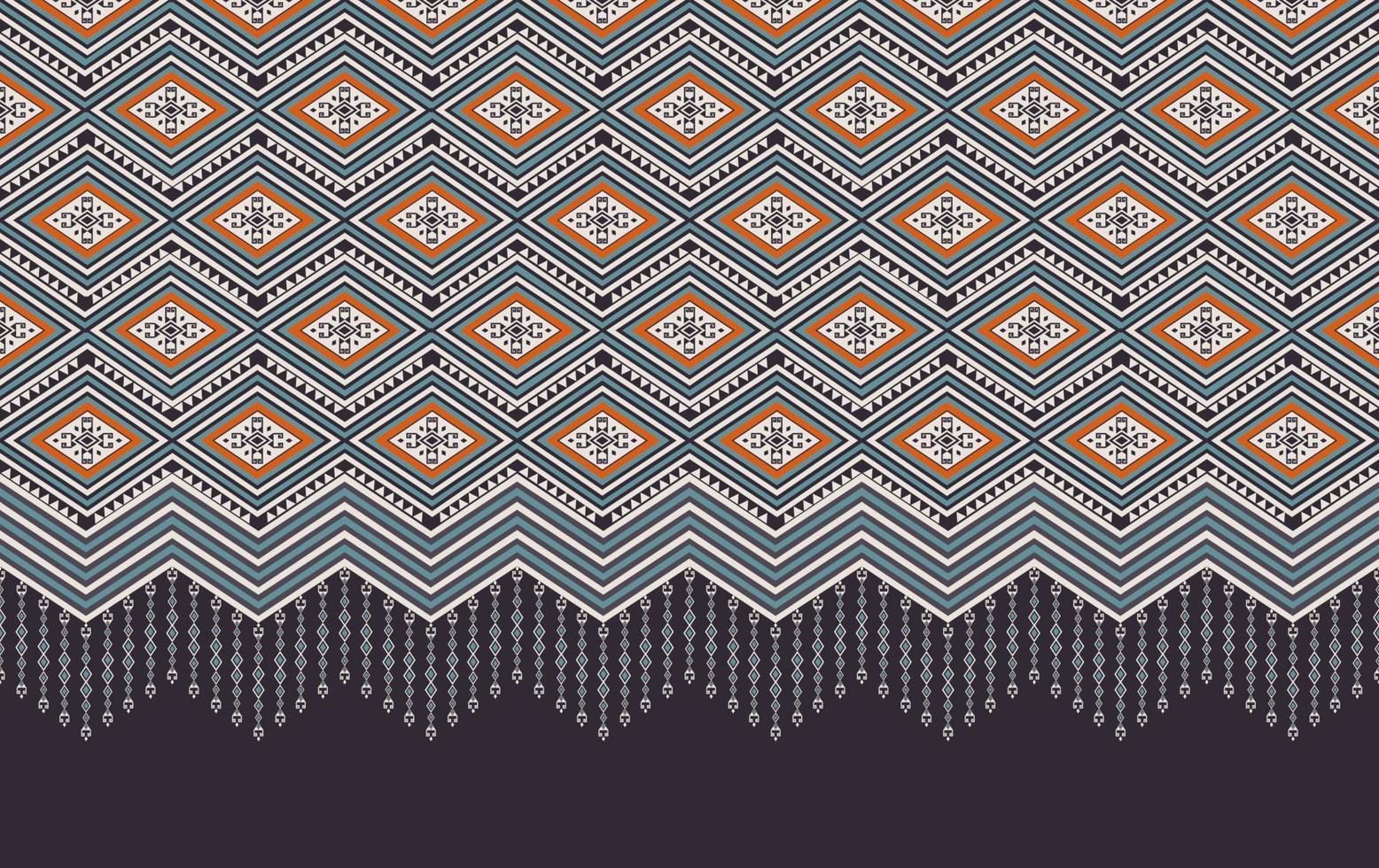 Native aztec tribal rhombus geometric zig zag line shape seamless background. Ethnic color pattern design. Use for fabric, textile, interior decoration elements, upholstery, wrapping. vector