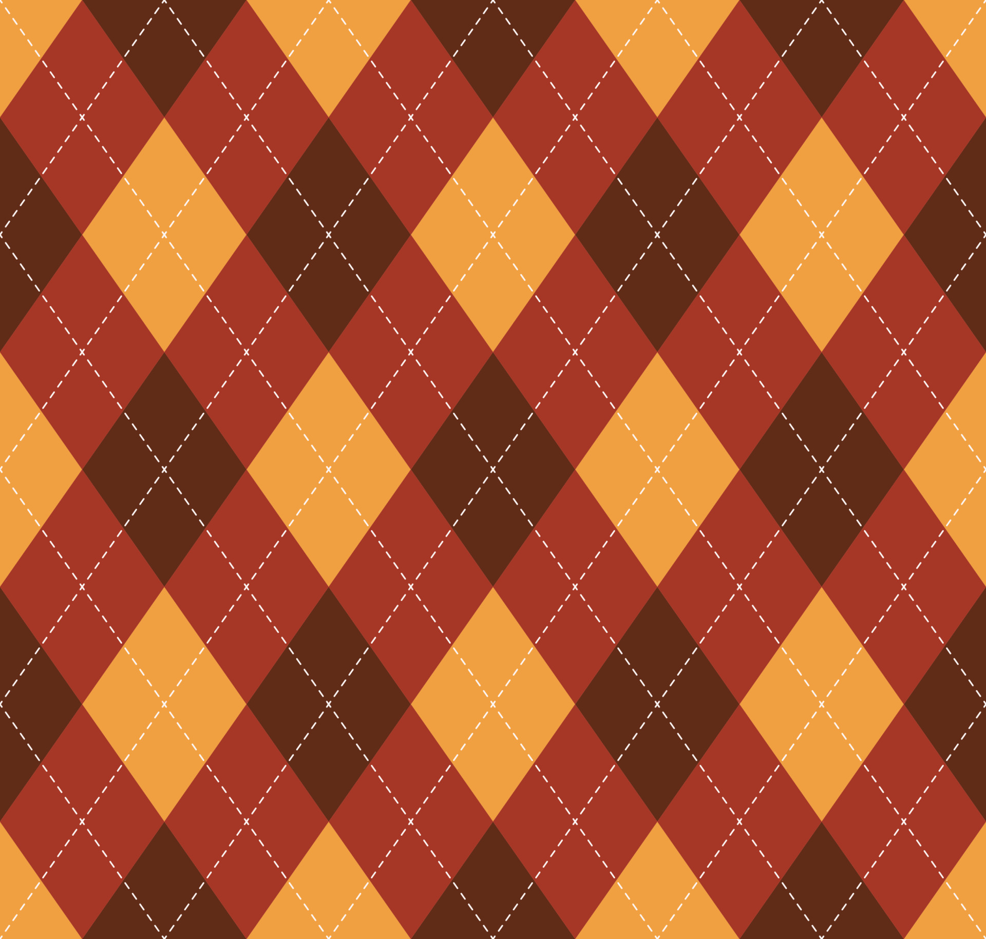 Argyle plaid seamless pattern modern autumn red brown on yellow color