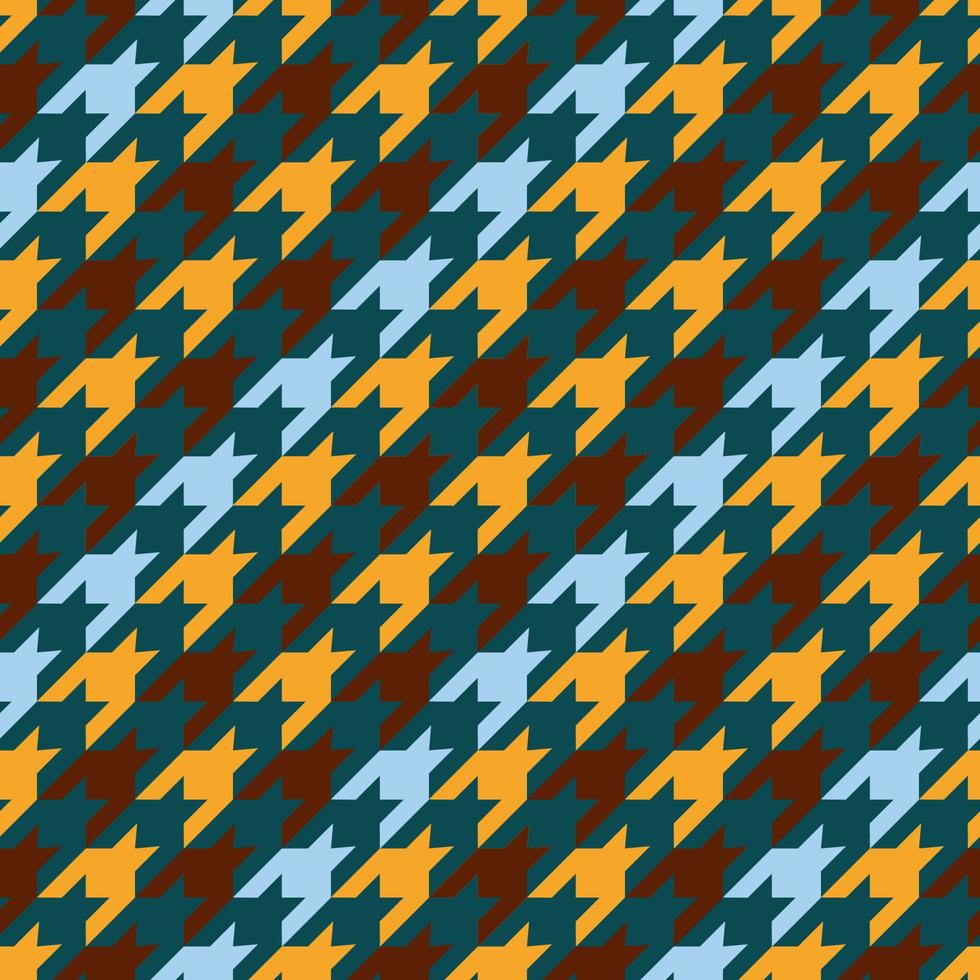 Houndstooth traditional seamless pattern background. Ethnic tribal diagonal color style. Use for fabric, textile, interior decoration elements, upholstery, wrapping. vector