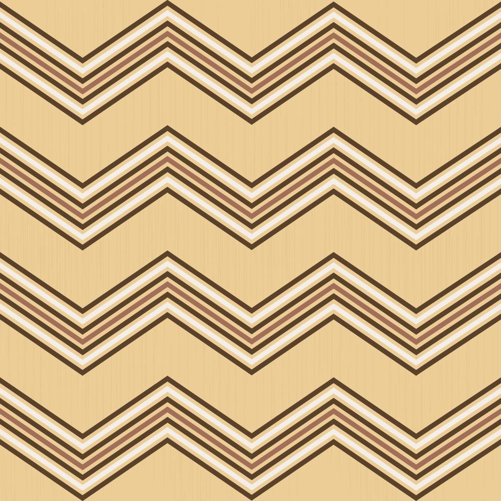 Multiple line chevron or zig zag geometric shape seamless pattern background. Ethnic brown color style. Use for fabric, textile, interior decoration elements, upholstery, wrapping. vector