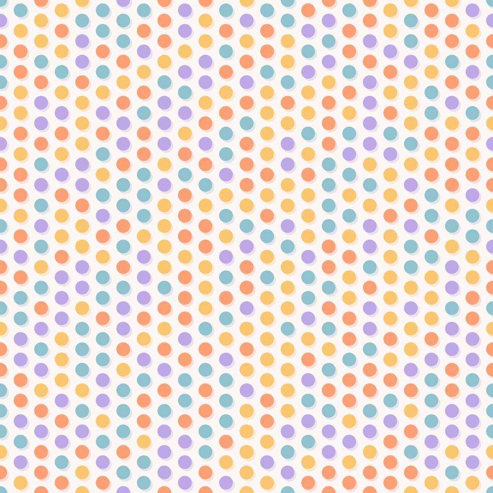 Small geometric circle dots random rainbow retro color seamless pattern background. Use for fabric, textile, cover, template design, interior decoration elements, wrapping. vector