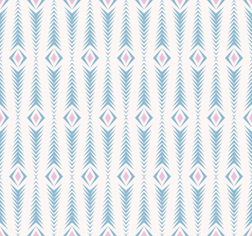 étnico tribal rombo cuadrado geométrico espiga forma de patrones sin fisuras moderno azul rosa color de fondo. uso para telas, textiles, elementos de decoración de interiores, tapicería, envoltura. vector