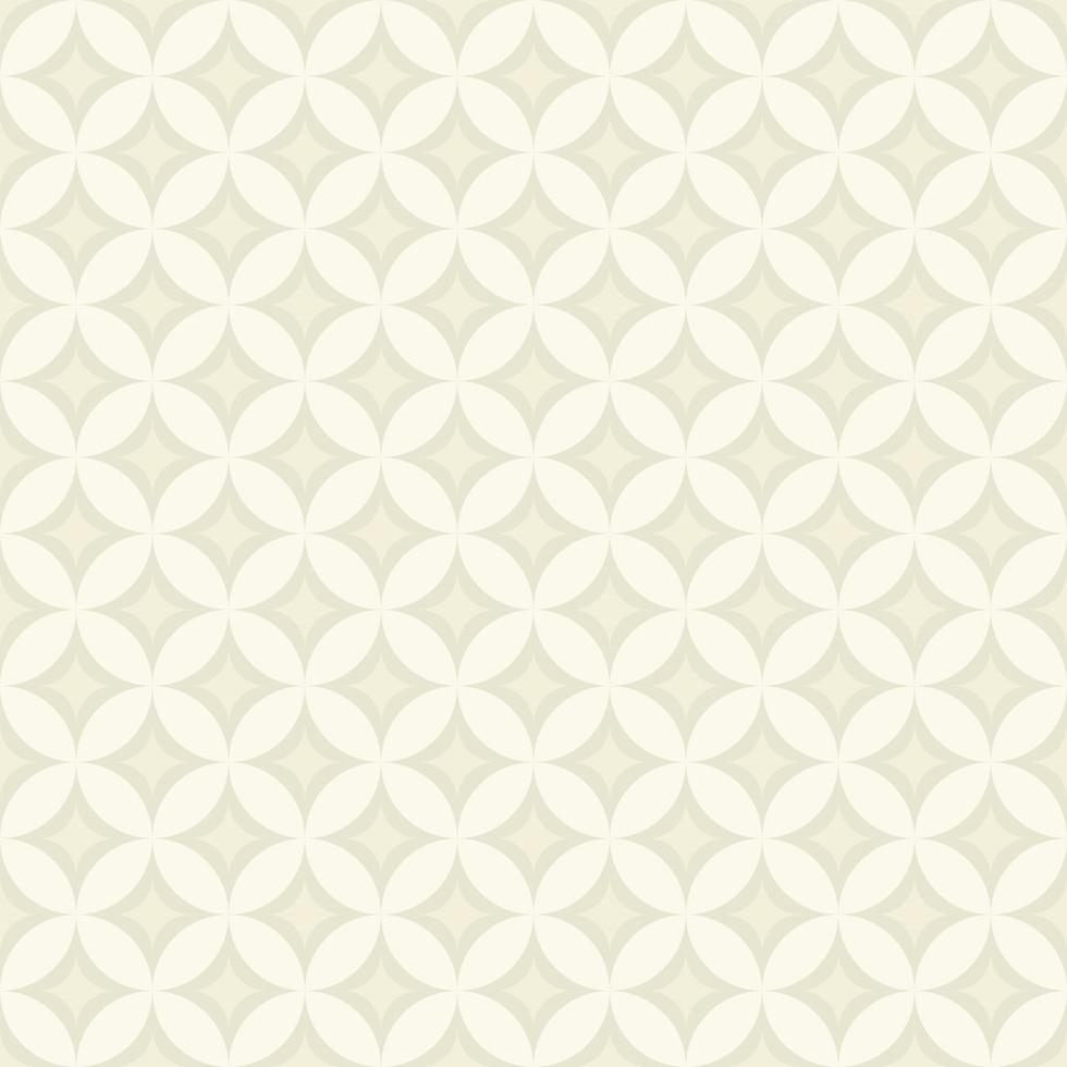 Small geometric star grid circle shape cream grey color seamless pattern background. Use for fabric, textile, interior decoration elements, upholstery, packaging, wrapping. vector