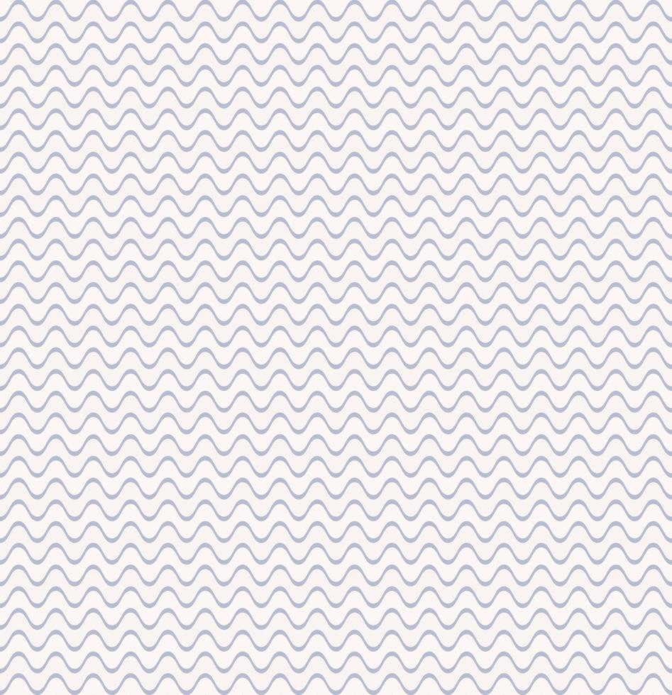 Simple small blue wavy lines on random white cream color background. Sea wave seamless pattern. Use for fabric, textile, cover, template, interior decoration elements, upholstery, wrapping. vector