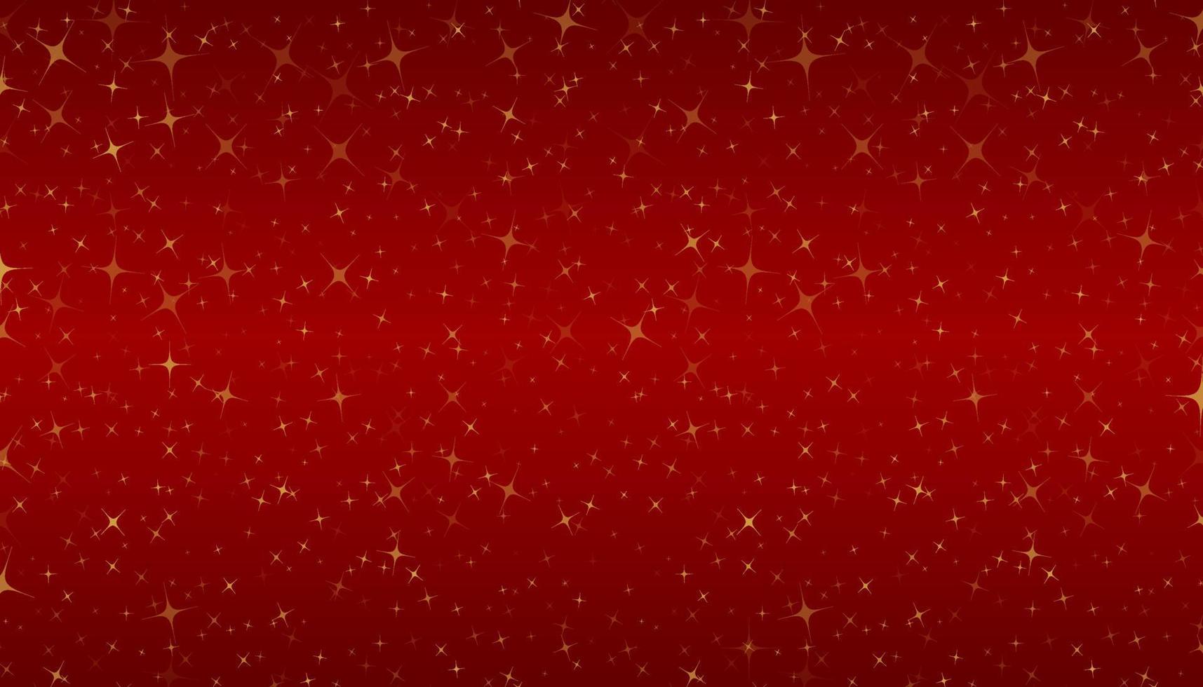 Random gold twinkle little stars on red gradient background. Use for holiday, festive, event decoration elements or template. vector