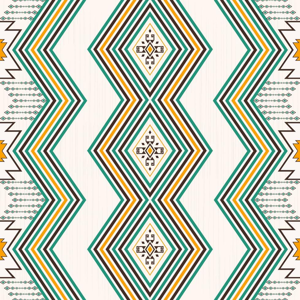 Native aztec rhombus zig zag line geometric shape seamless background. Ethnic colorful brown cream pattern design. Use for fabric, textile, interior decoration elements, upholstery, wrapping. vector