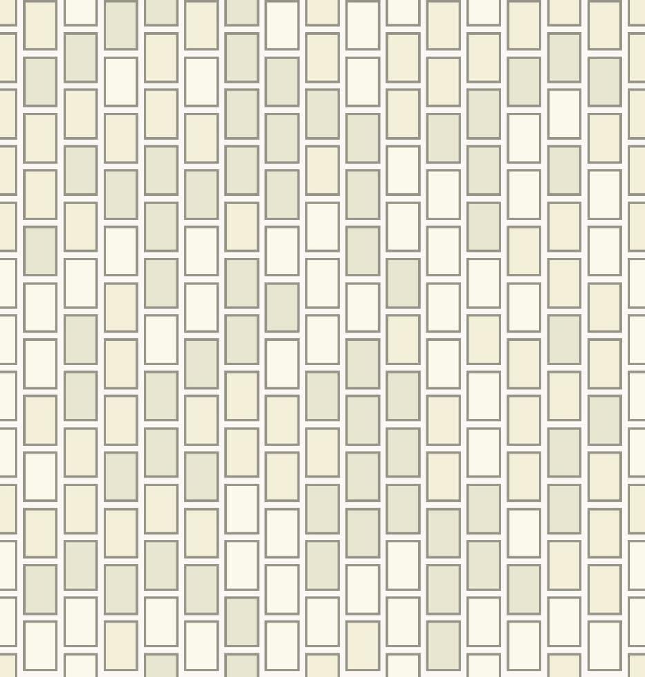 Cuadrícula de rectángulo geométrico pequeño color gris crema aleatorio patrón sin costuras sobre fondo blanco. uso para tela, textil, elementos de decoración de interiores, tapicería, envoltura, plantilla. vector