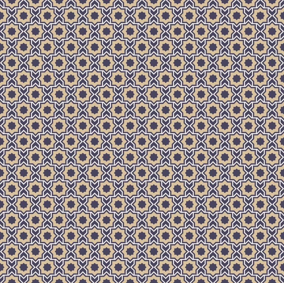 Small geometric star flower and chevron shape seamless grid pattern contemporary color background. Use for fabric, textile, interior decoration elements, wrapping. vector