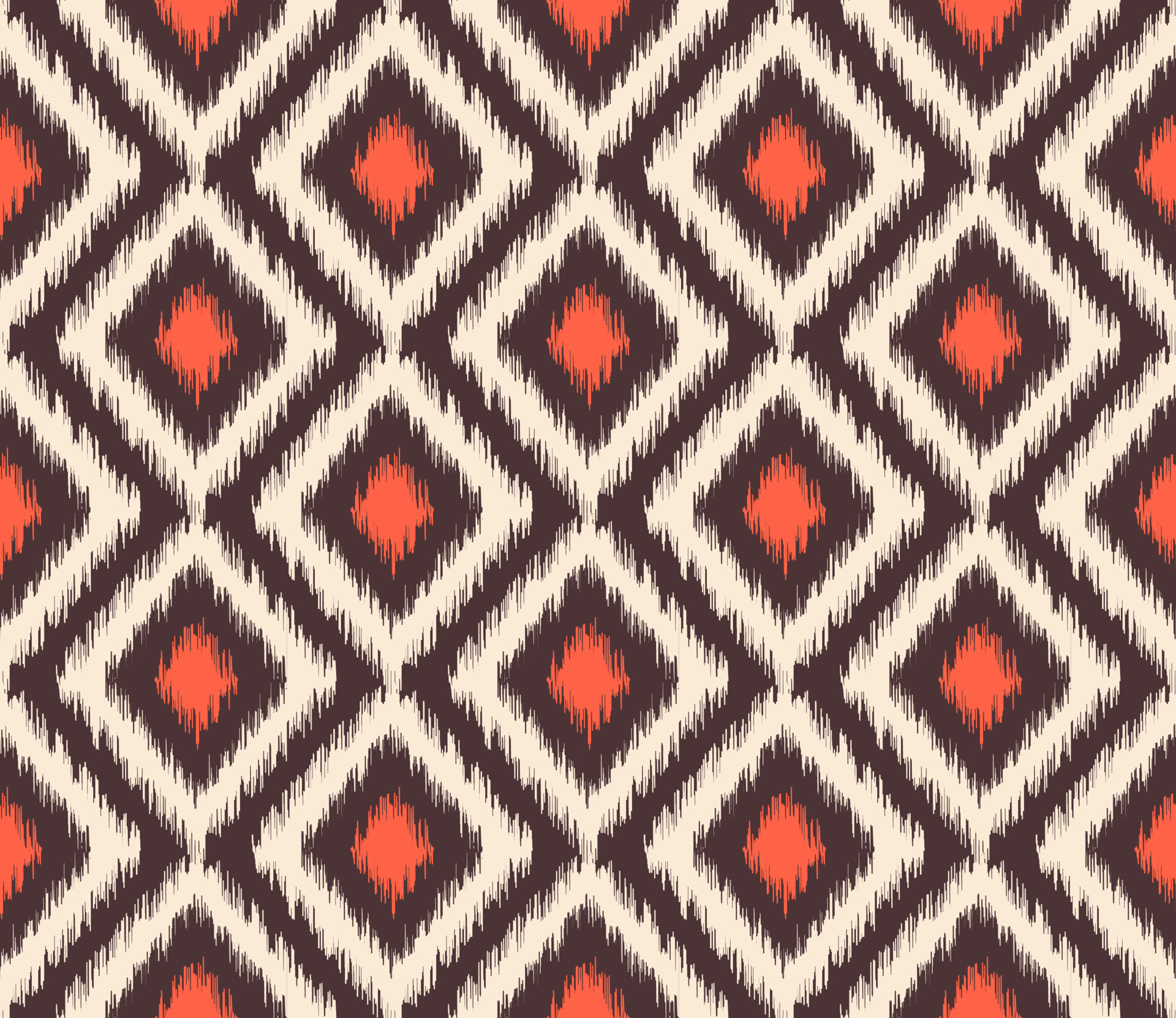 Simple ikat geometric shapes seamless pattern traditional style with