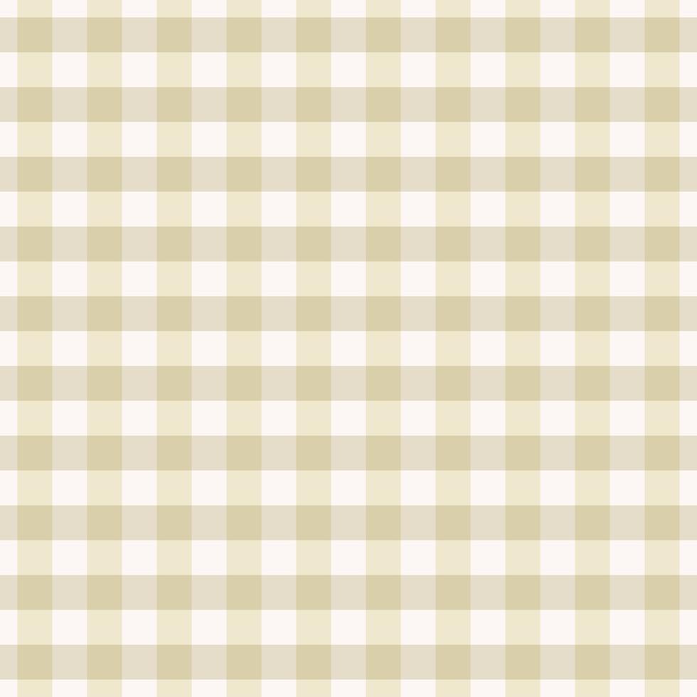 Simple small checkered plaid tattersall seamless pattern cream grey color background. Use for fabric, textile, packaging, interior decoration elements, wrapping. vector