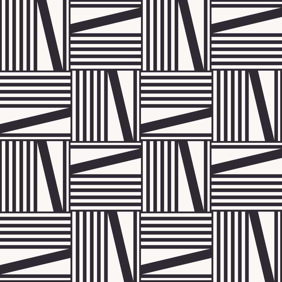 línea de rayas geométricas neo de color monocromático abstracto en forma cuadrada de fondo de patrón sin costuras. uso para telas, textiles, elementos de decoración de interiores, envoltura. vector