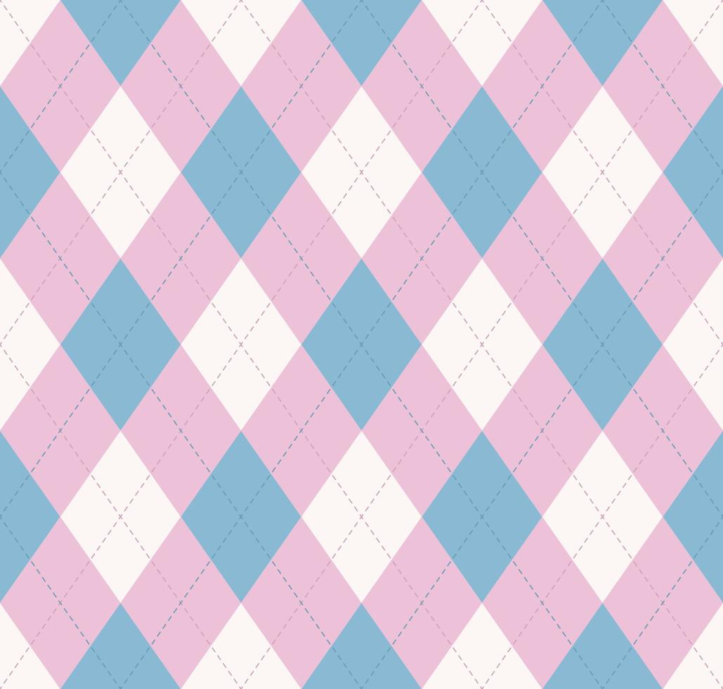 Argyle plaid seamless pattern modern feminine color background. Use for fabric, textile, interior decoration elements, upholstery, wrapping. vector