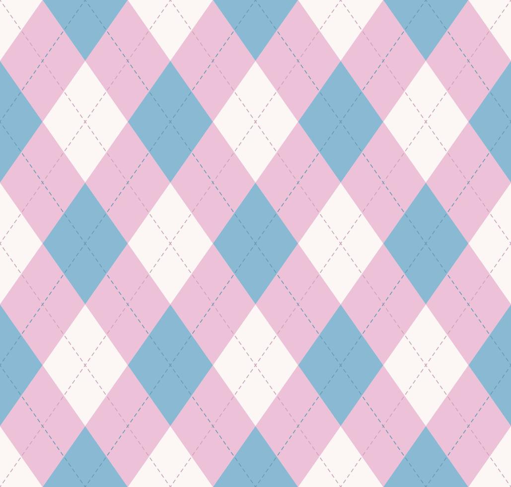 Argyle plaid seamless pattern modern feminine color background. Use for fabric, textile, interior decoration elements, upholstery, wrapping. vector