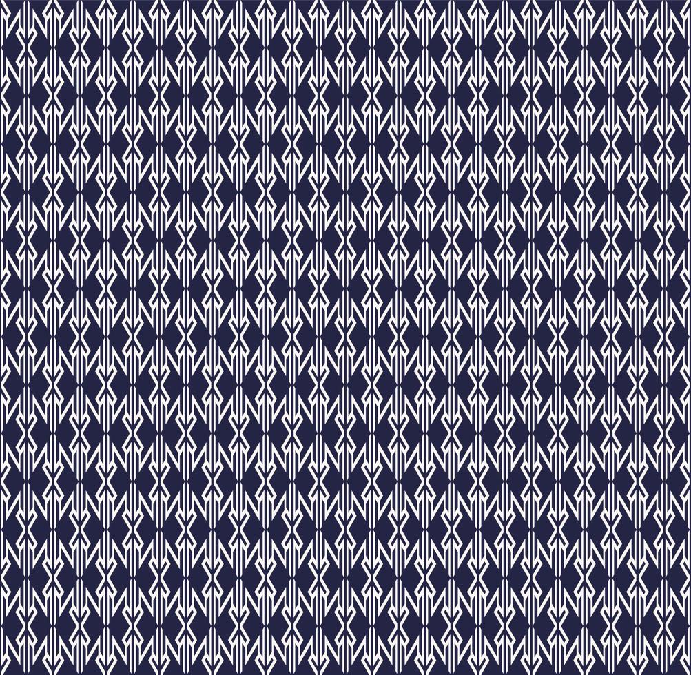 Geometric small line and vertical arrow shape seamless pattern traditional blue color background. Use for fabric, textile, interior decoration elements, wrapping. vector