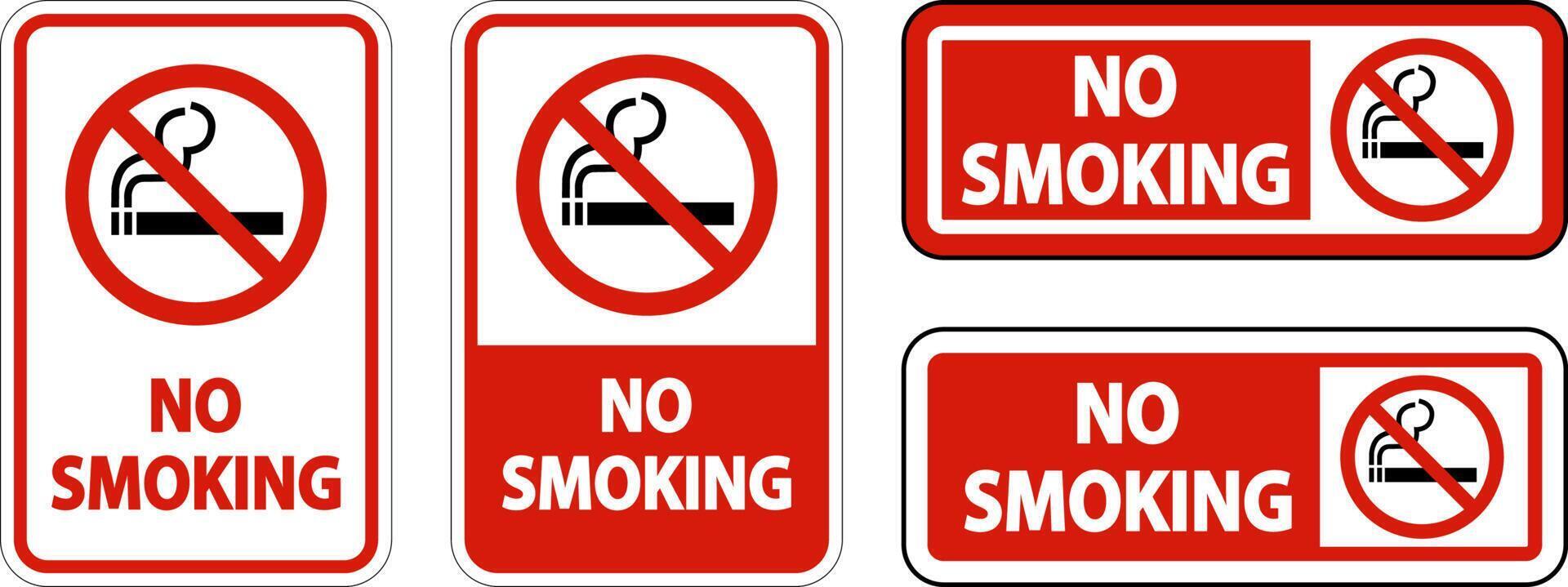 No Smoking Sign On White Background vector