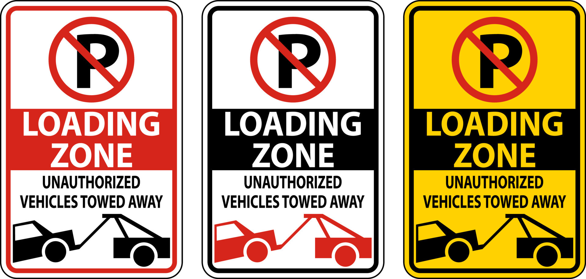 No Parking Loading Zone Sign On White Background 7049640 Vector Art at