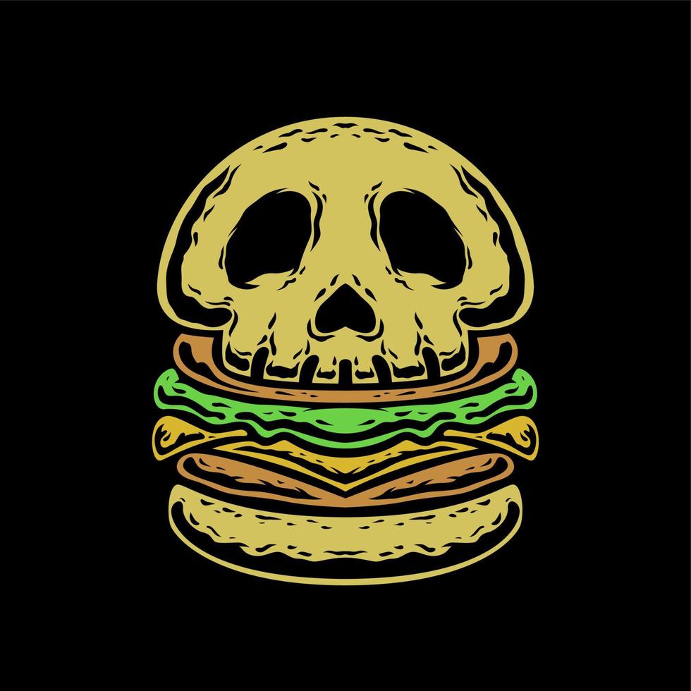 Burger masscot illustration premium vector