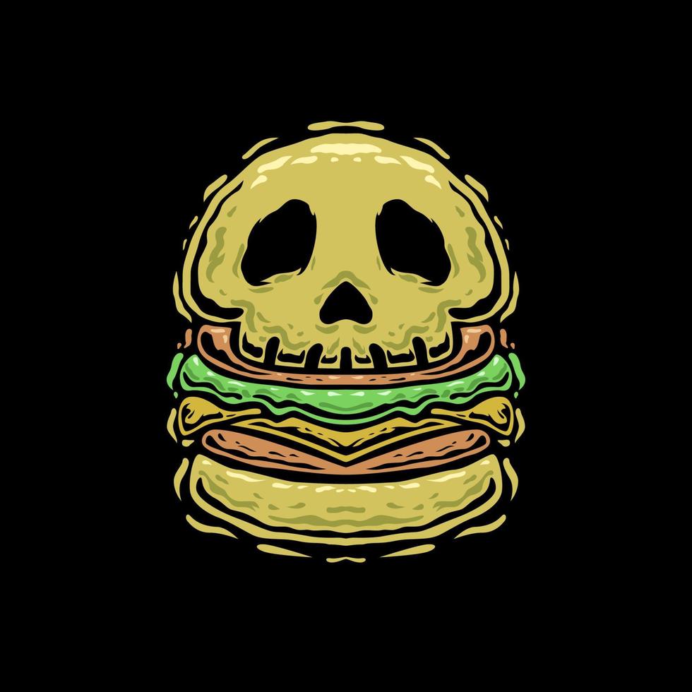 Burger masscot illustration premium vector