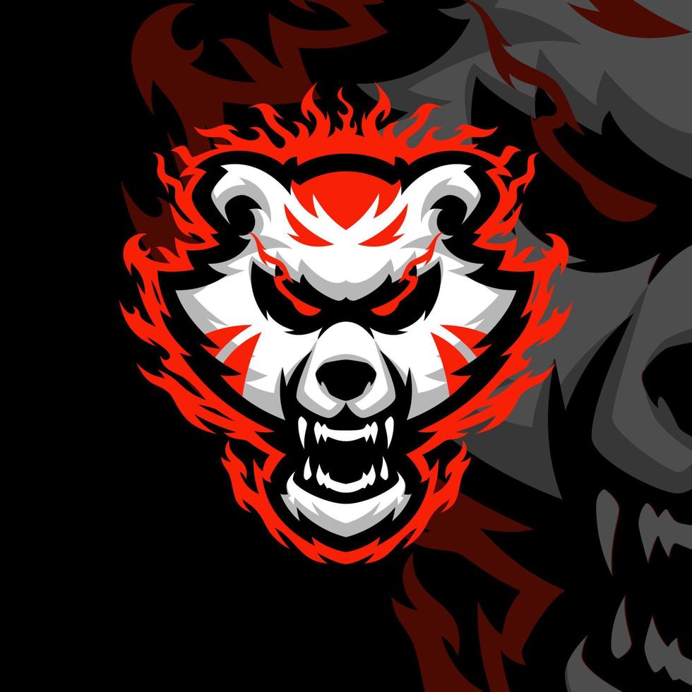 Racoon masscot logo esport premium vector