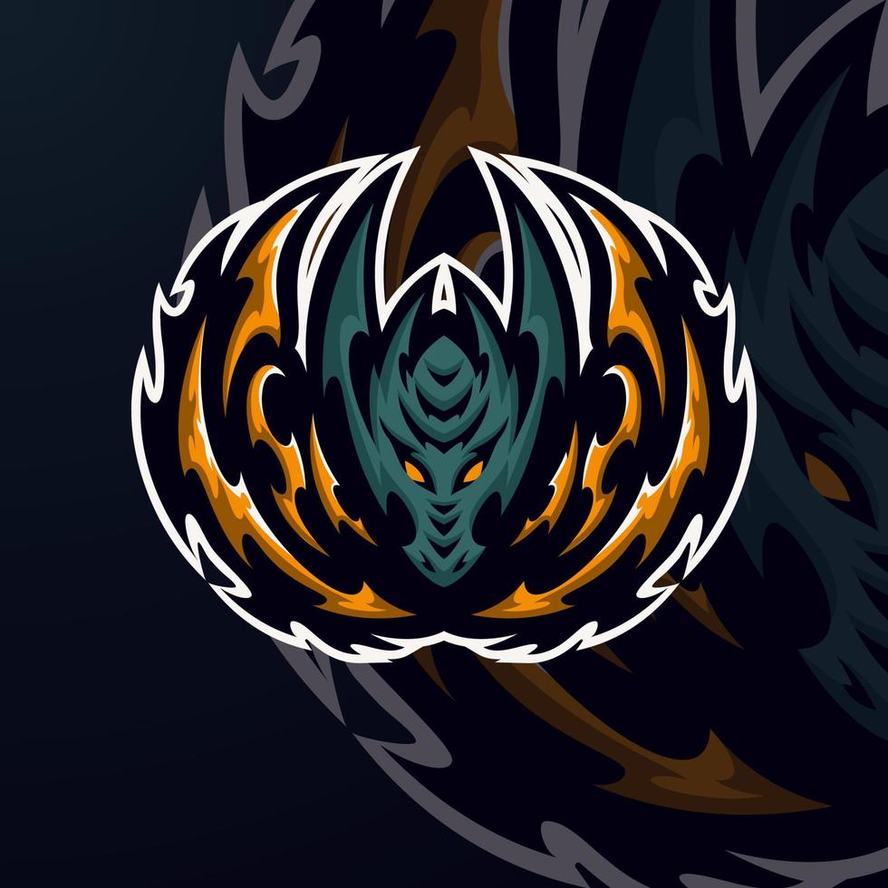 dragon mascot logo esport premium vector