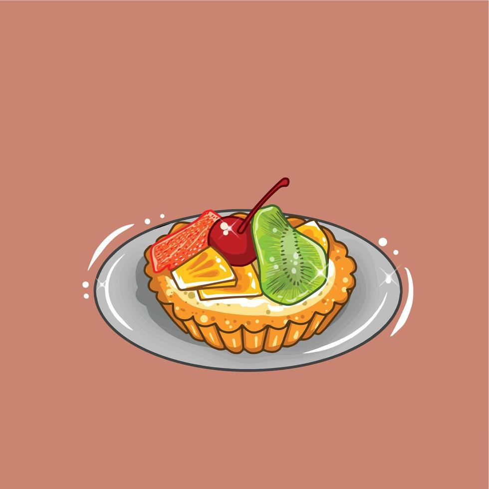 Illustration of pie vector