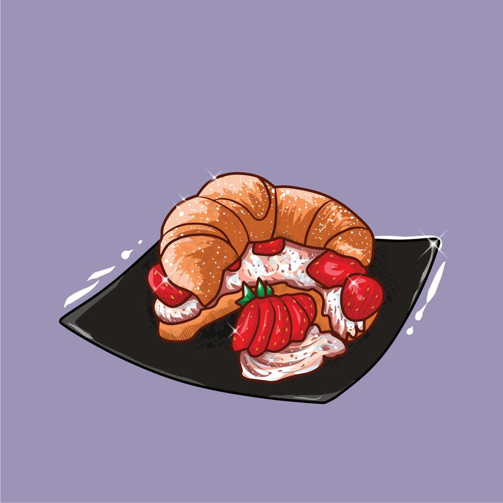 illustration of croissant vector