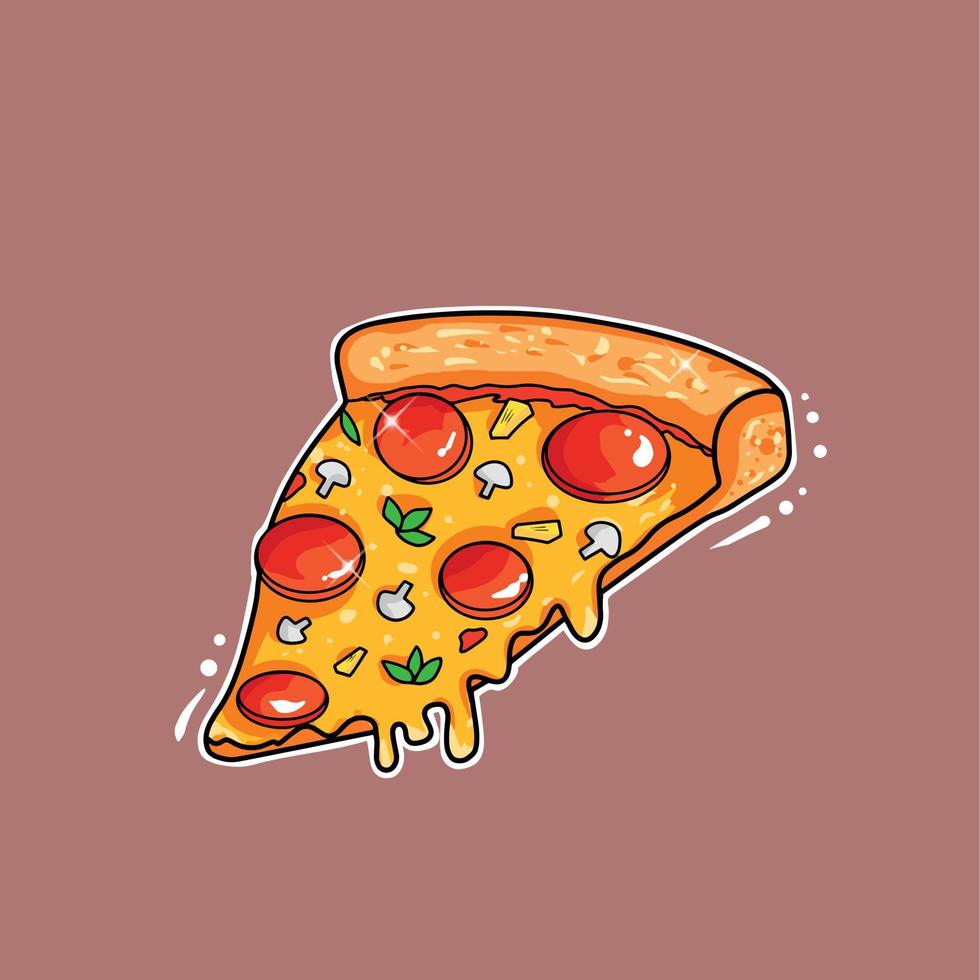 ilustración de pizza vector