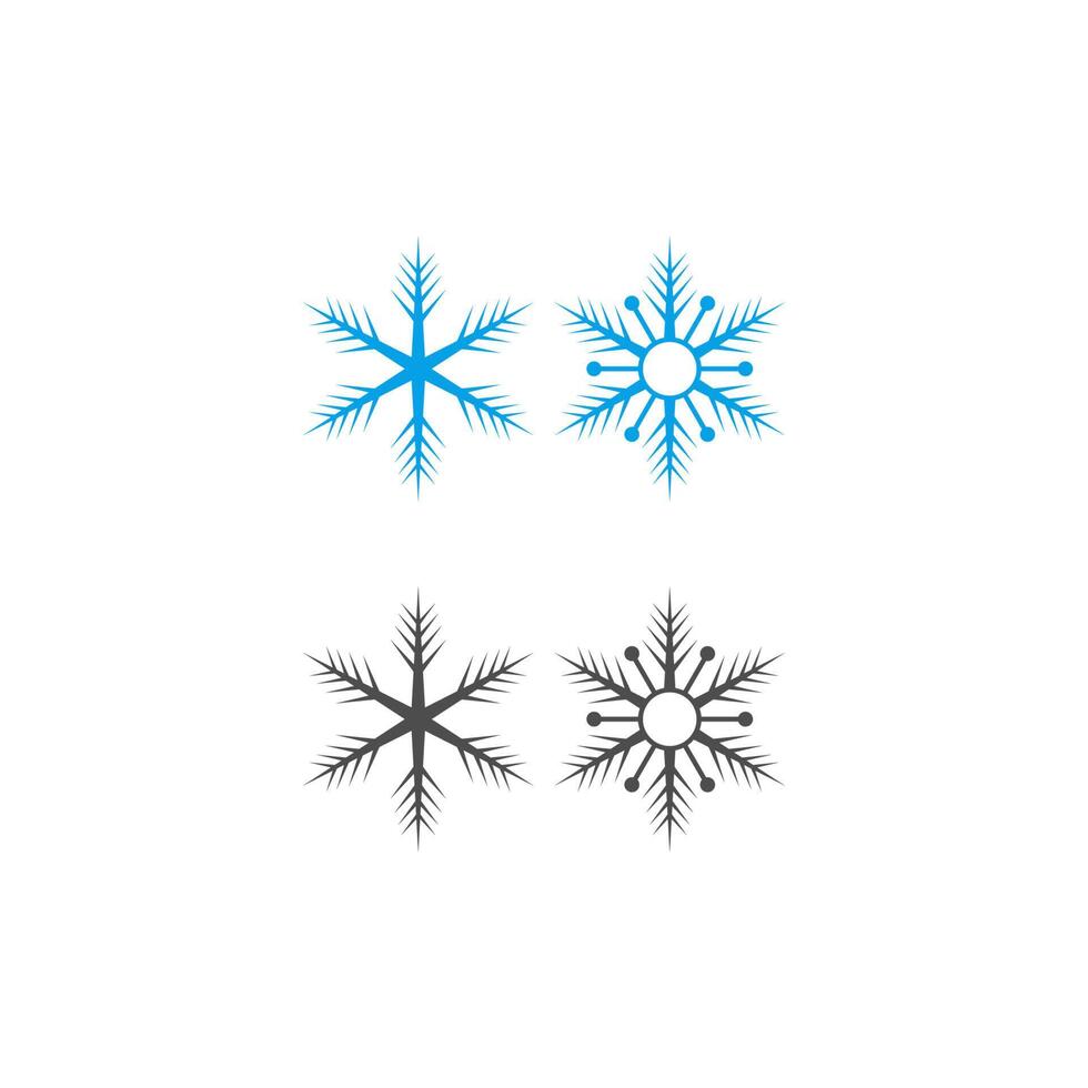 icono de adornos navideños con forma de copos de nieve vector