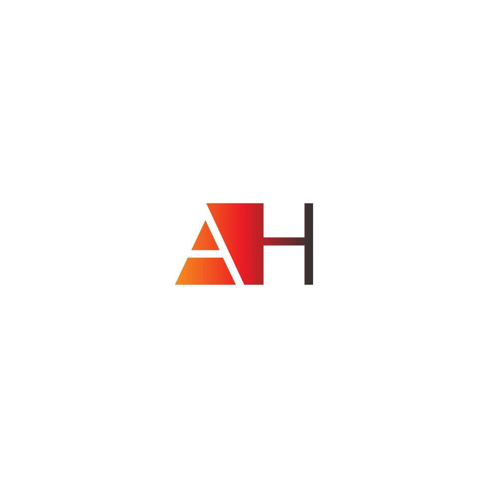 Letter AH logo combination vector