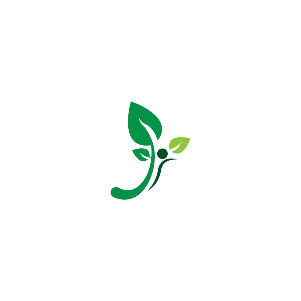 Leaf icon logo template vector