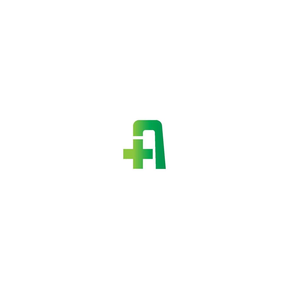 Cross A Letter logo, Medical cross letter vector